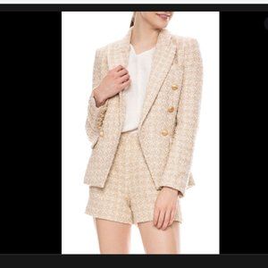 L'AGENCE KENZIE TWEED Blazer + Shorts set US Small